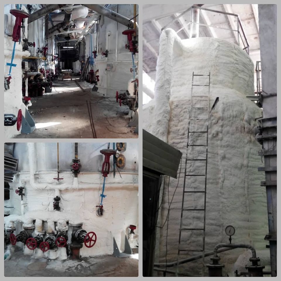 Теплоізоляція промислових труб і резервуарів пінополіуретаном